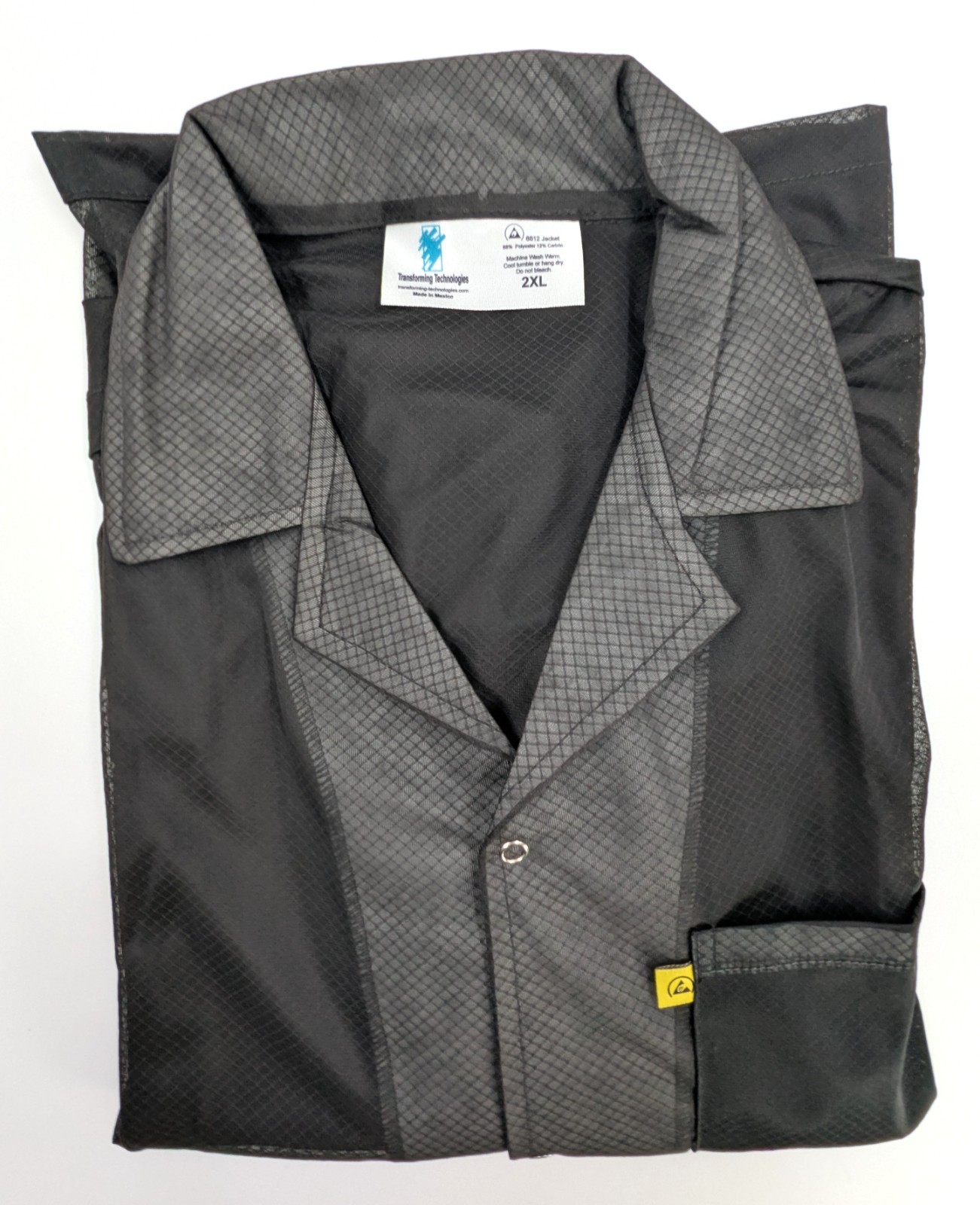 NOS! Transforming Tech ESD Jacket, Lightweight Poly-Carbon Blend 2XL Black