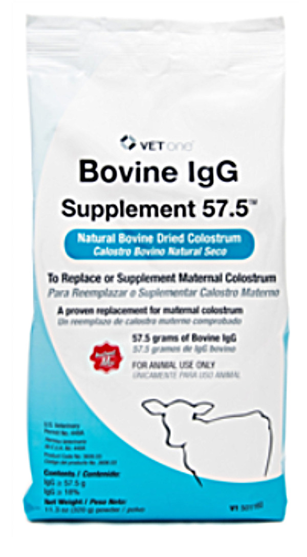 VetOne Natural Bovine Dried Colostrum IgG 57.5g Replacement Supplement 320 gm