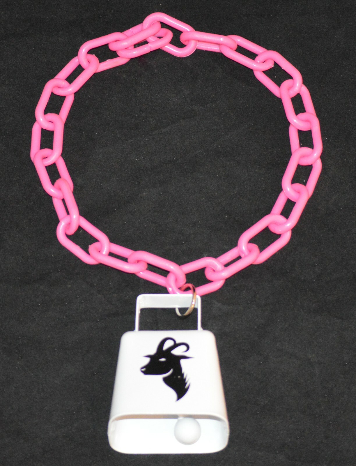 PLASTIC CHAIN GOAT COLLARS with COW BELL 1 1/2" X 3/4" LINKS 20" LONG