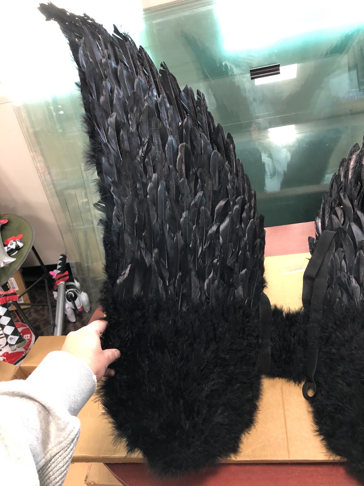 Touch of Nature Black Adult Angel Wings 52" by 36"