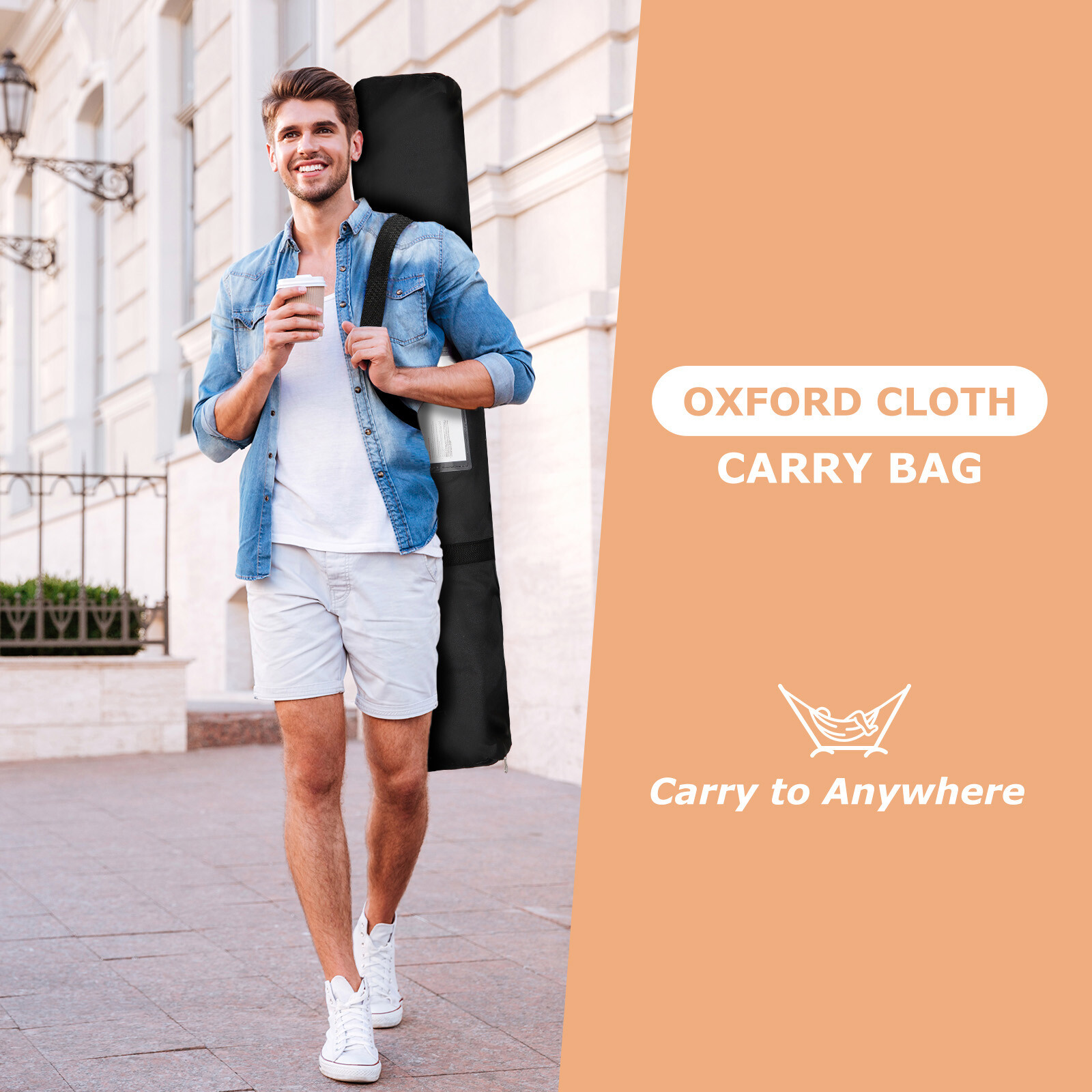 9FT Steel Hammock with Stand for 2 Person with Carrying Case 620lb Capacity