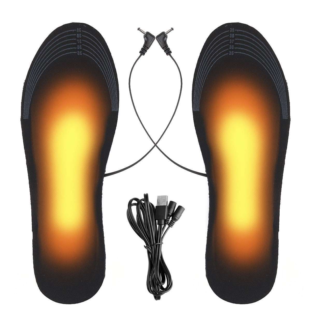 USB Electric Heated Shoe Insoles Warm Socks Feet Heater Foot Winter Warmer Pads