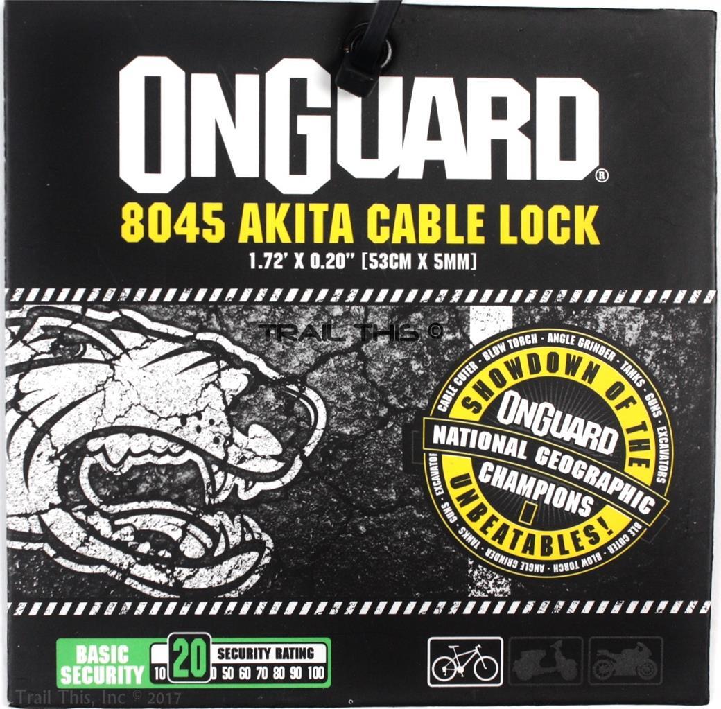 OnGuard Akita Cable 21" x 5mm Bicycle Saddle / Seat Cinch-Loop Lock Cable