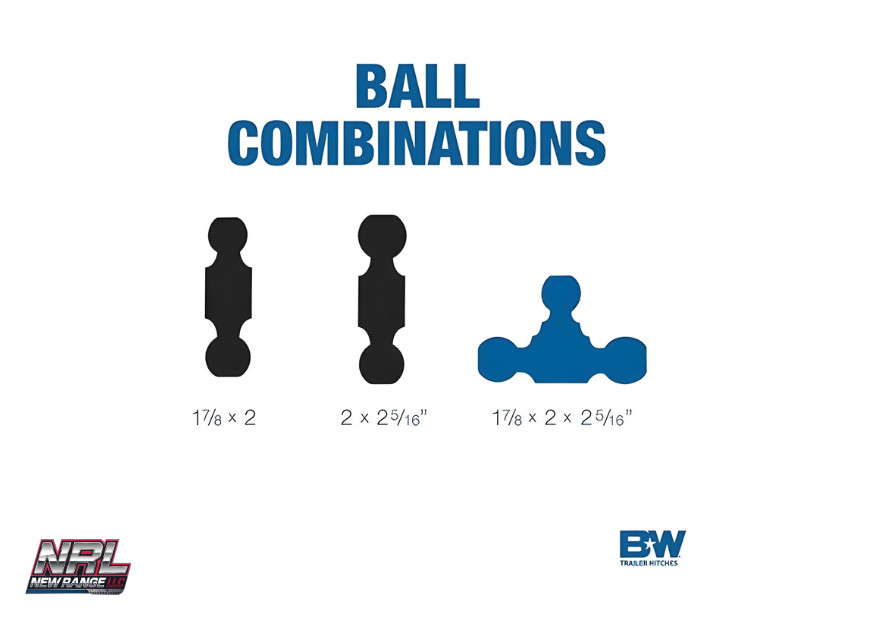 B&W TS10048C Tow & Stow 3-Ball Chrome Hitch – 5″ Drop / 5.5″ Rise