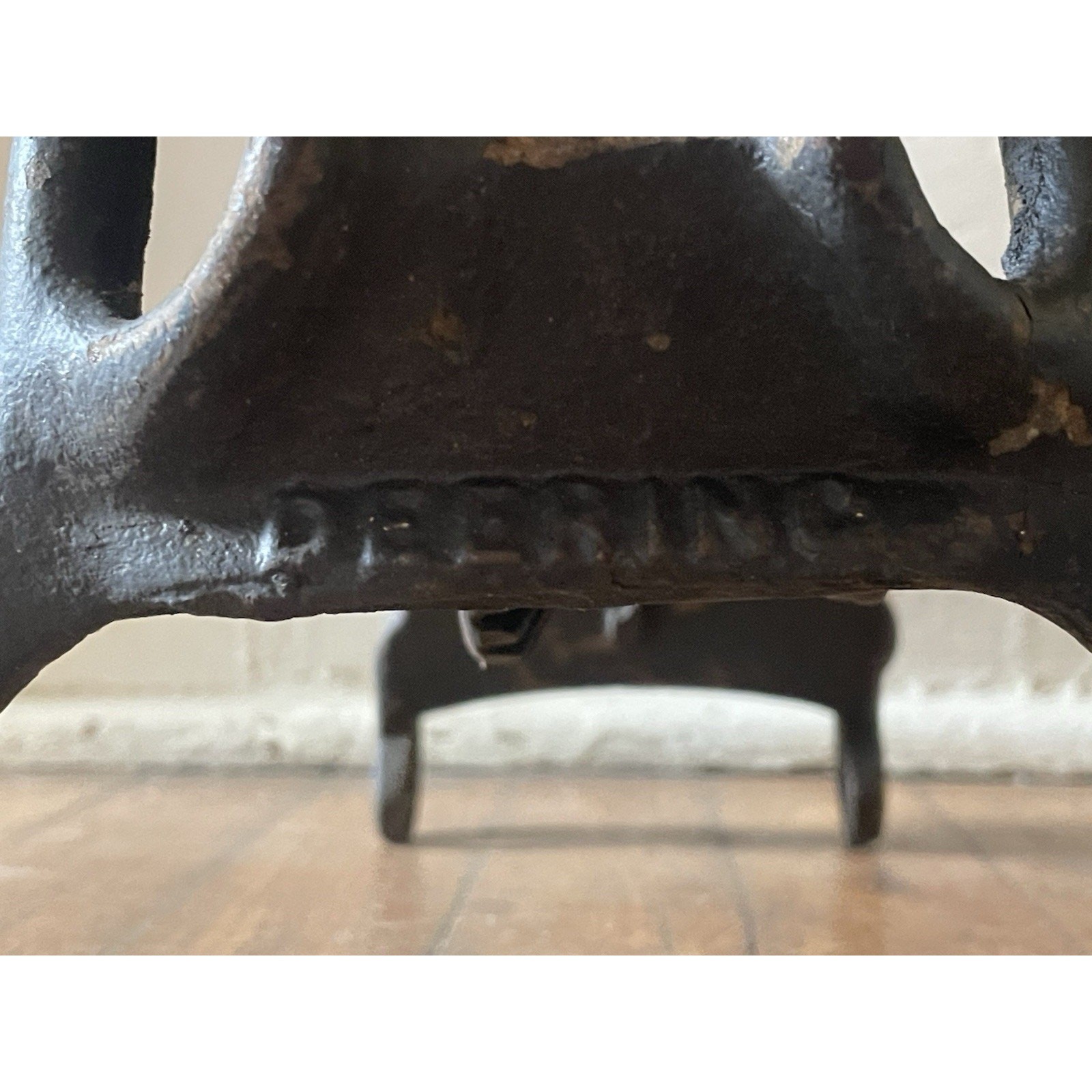 Antique Deering Blade Sharpener Grinder Farm Tool 3 Gears Cast Iron Steampunk