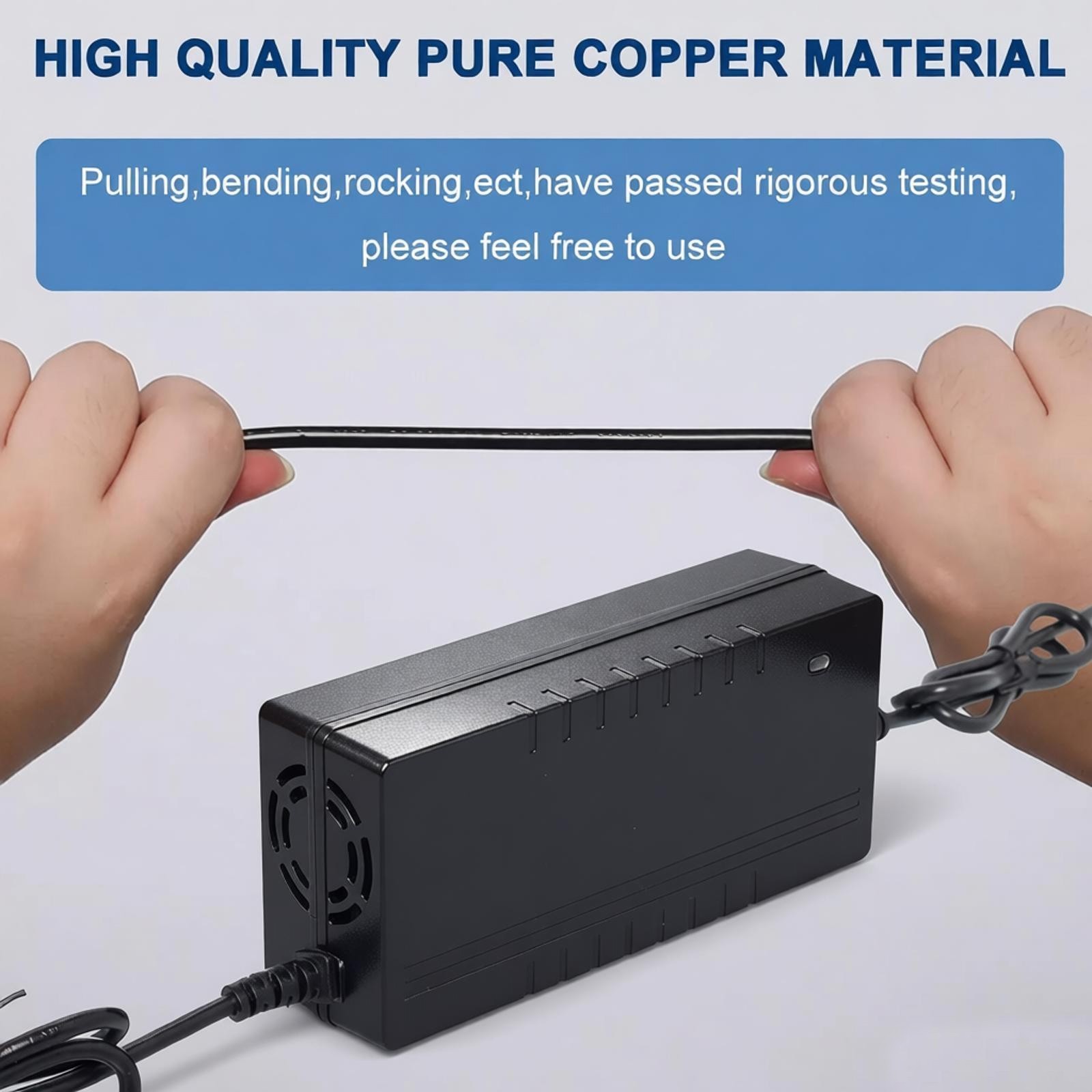 UUG 54.6V 2A Smart Charger 48V Electric Bike Lithium Battery DC 5.5x2.1mm Plug