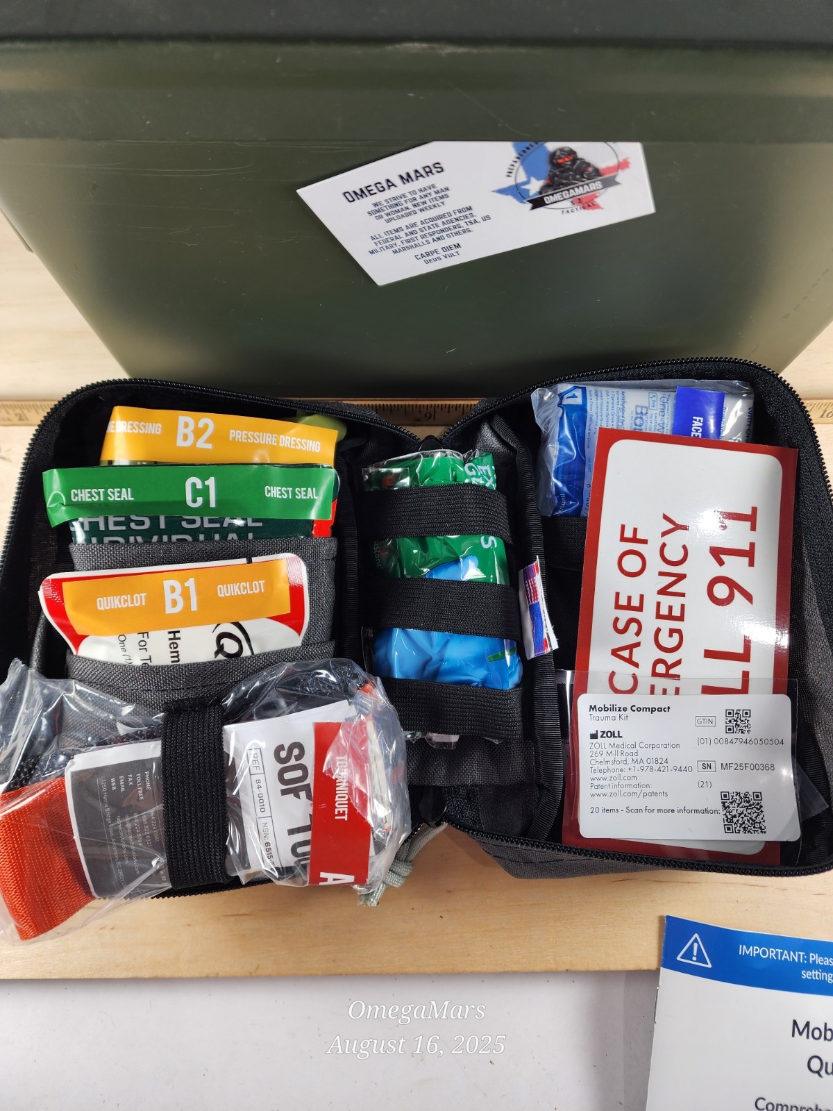 Zoll Mobilize® Compact trauma kit, Medical, BRAND NEW, Manu 2025