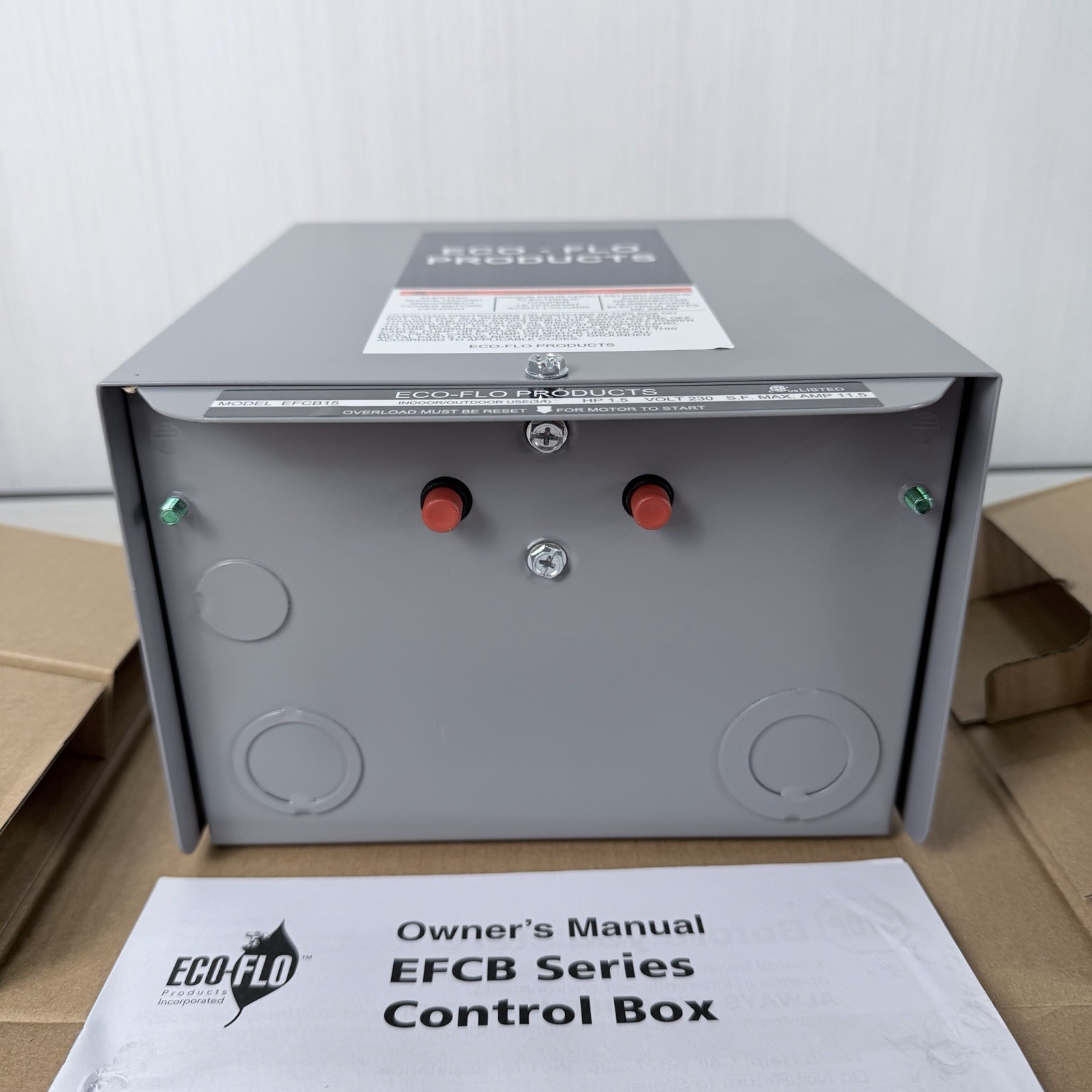 Eco-Flo EFCB15 Water Submersible Pump Control Box EFCB Series 1.5HP 230V