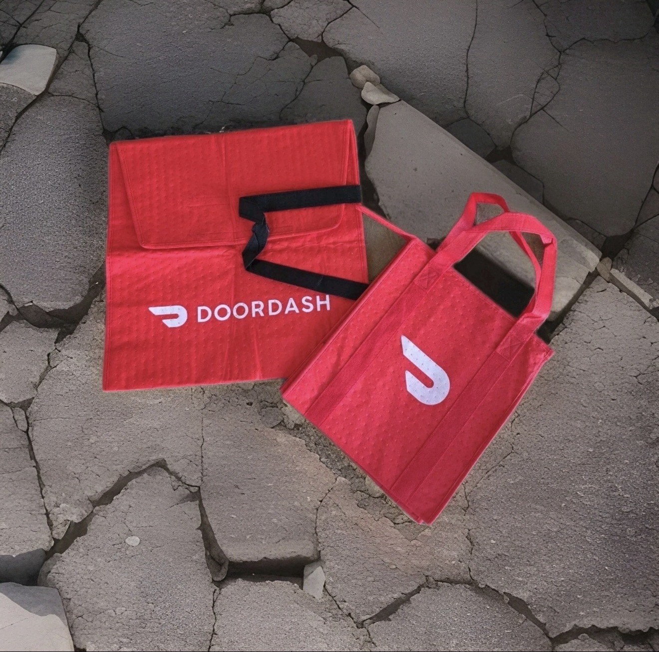 Set Of 2 Doordash Delivery Bag And Pizza Bag Insulated