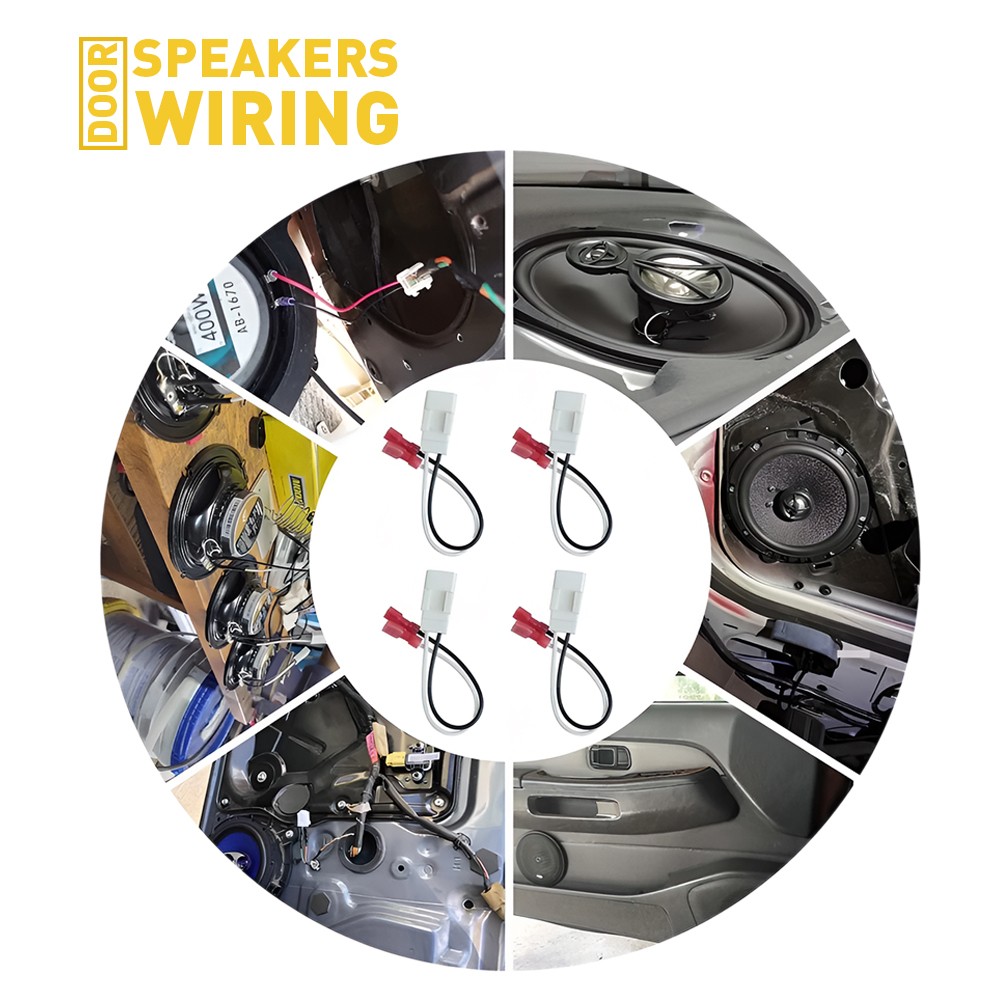 4X Door Speakers Wiring Harness Connector Plug For 2008-2019 Dodge Challenger