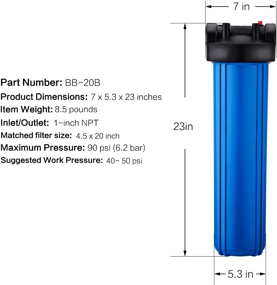 O Ring for Geekpure 4.5"x10" and 4.5"x20" Whole House Filter Housing-Blue/Clear