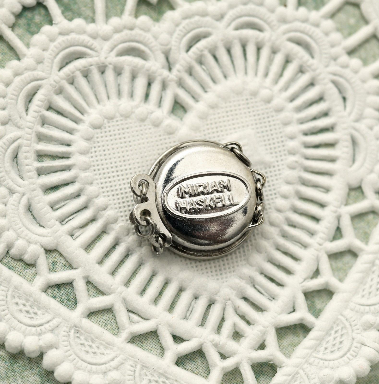 Vintage SIGNED Miriam Haskell Bracelet Necklace Clasp Jewelry Making Repair Part