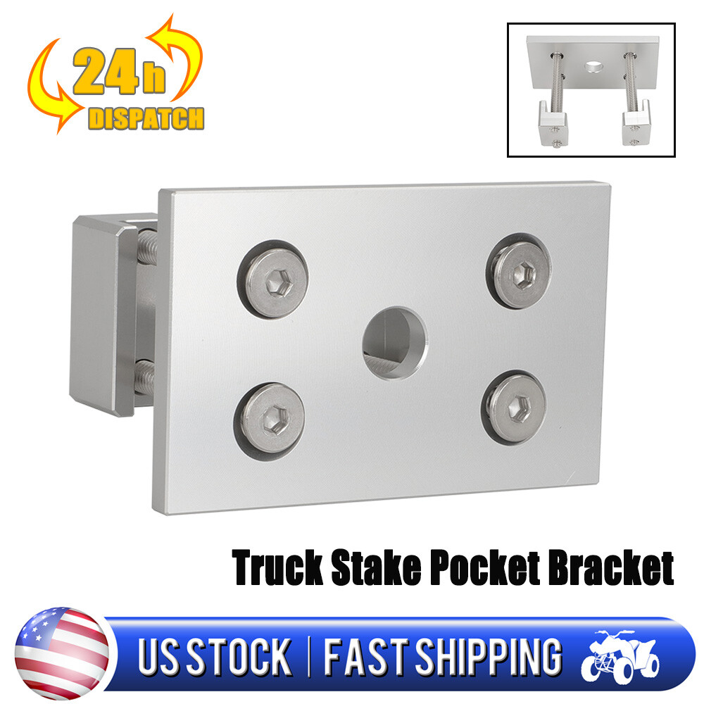 1/2" Hole Truck Stake Pocket Bracket For Pickup Antenna Mount Mobile CB HAM