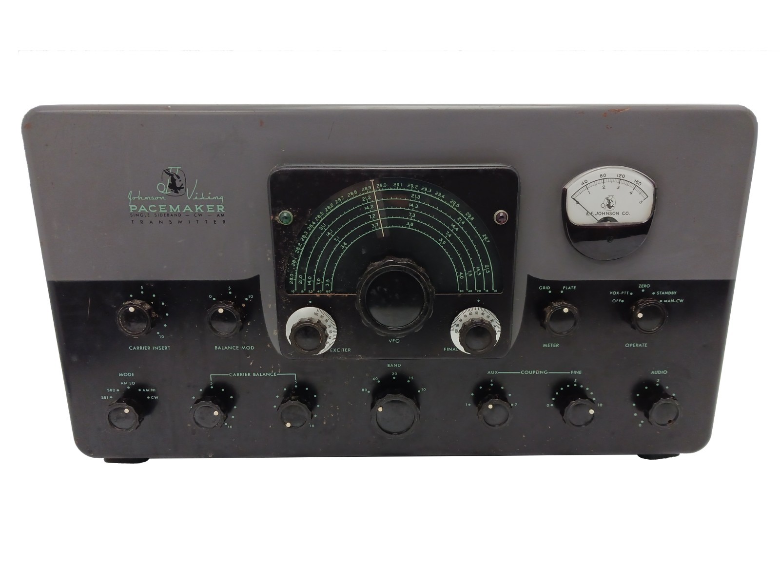 Johnson Viking Pacemaker Ham Radio Transmitter / Exciter - WORKS
