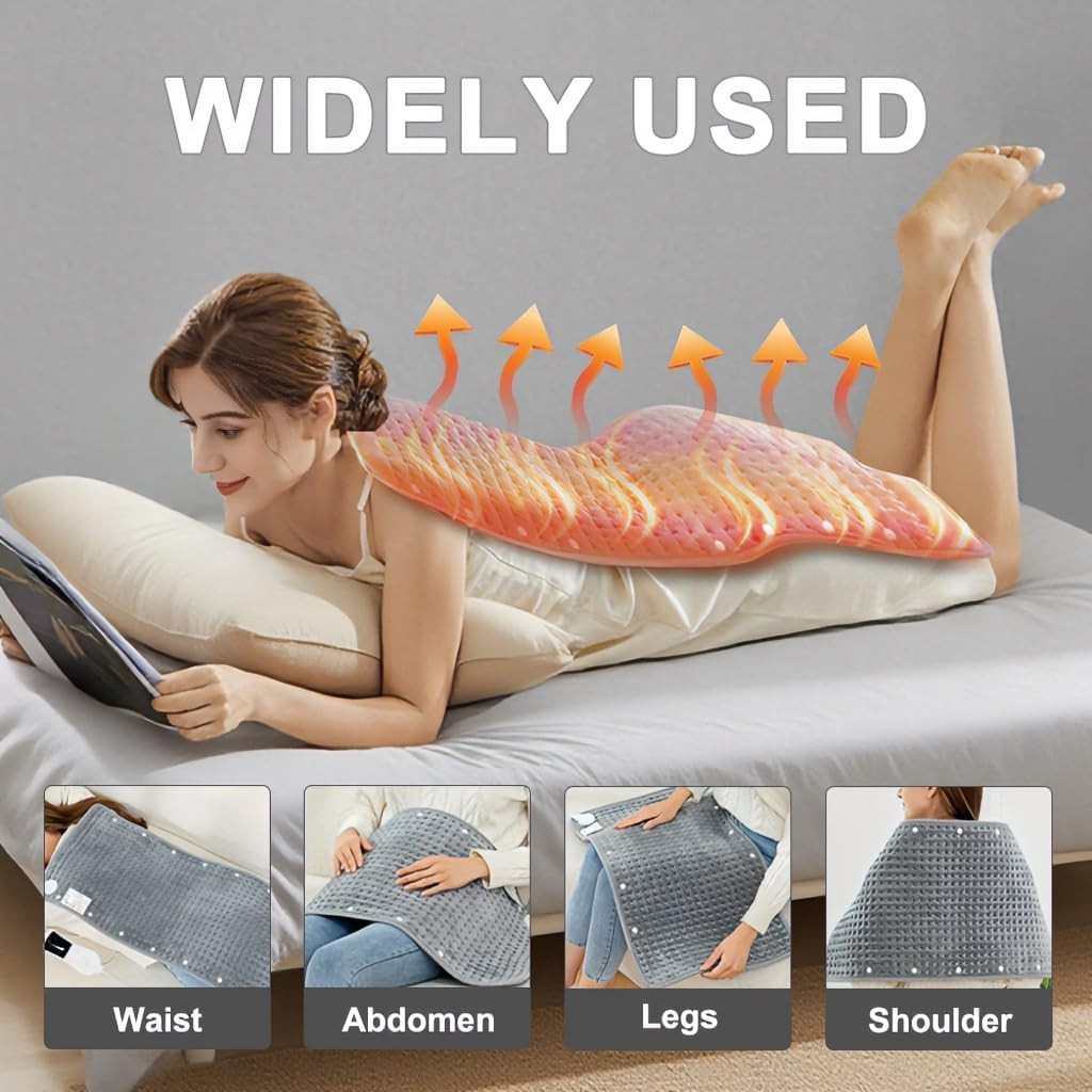 Extra Large Heating Pad 40"X20" XXL Electric Heating Pad Relieves Back Pain