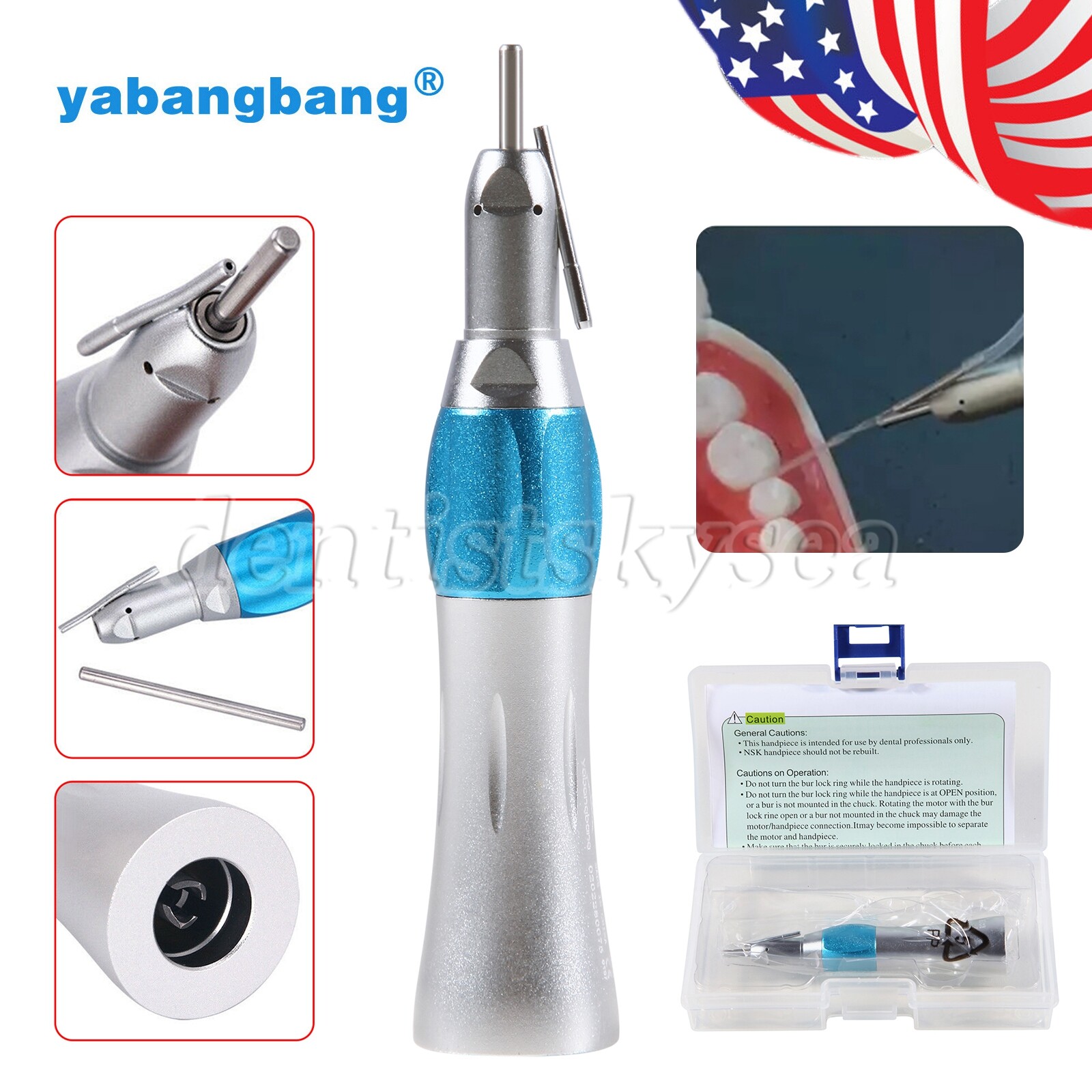 Dental 1:1 Surgical Implant Straight Handpiece With External Irrigation Pipe US