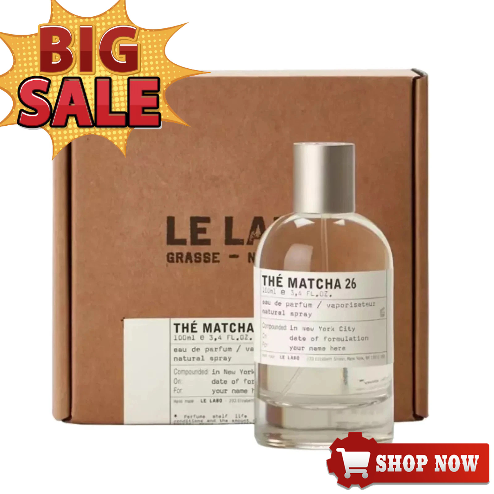 Le Labo The Matcha 26 Eau De Parfum Spray 3.4 Oz / 100 ML For Unisex New