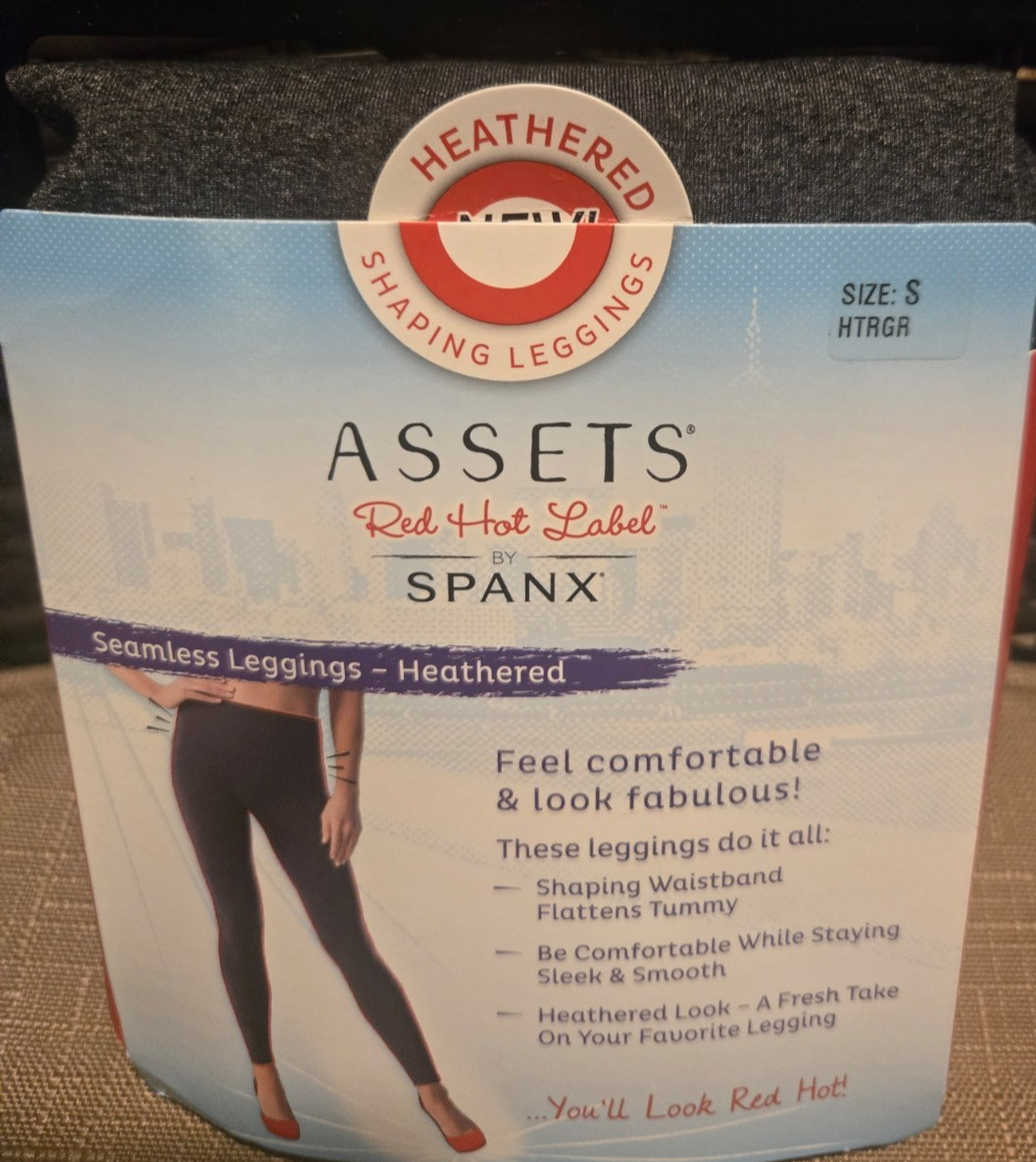 Assets Red Hot Label by SPANX Seamless Leggings Heathered Gray Size S