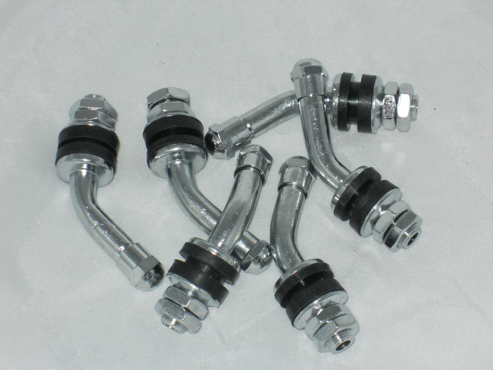 6 PIECES 45 DEGREE EAGLE ALLOY DUALLY WHEEL RIM CHROME VALVE STEM HIGH PRESSURE