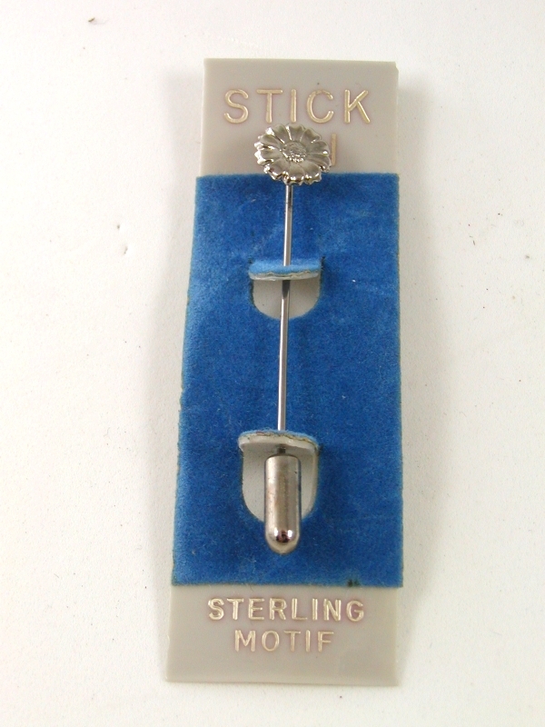 1980's - 1990's Sterling Sun Flower Stick Pin New Old Stock 32117