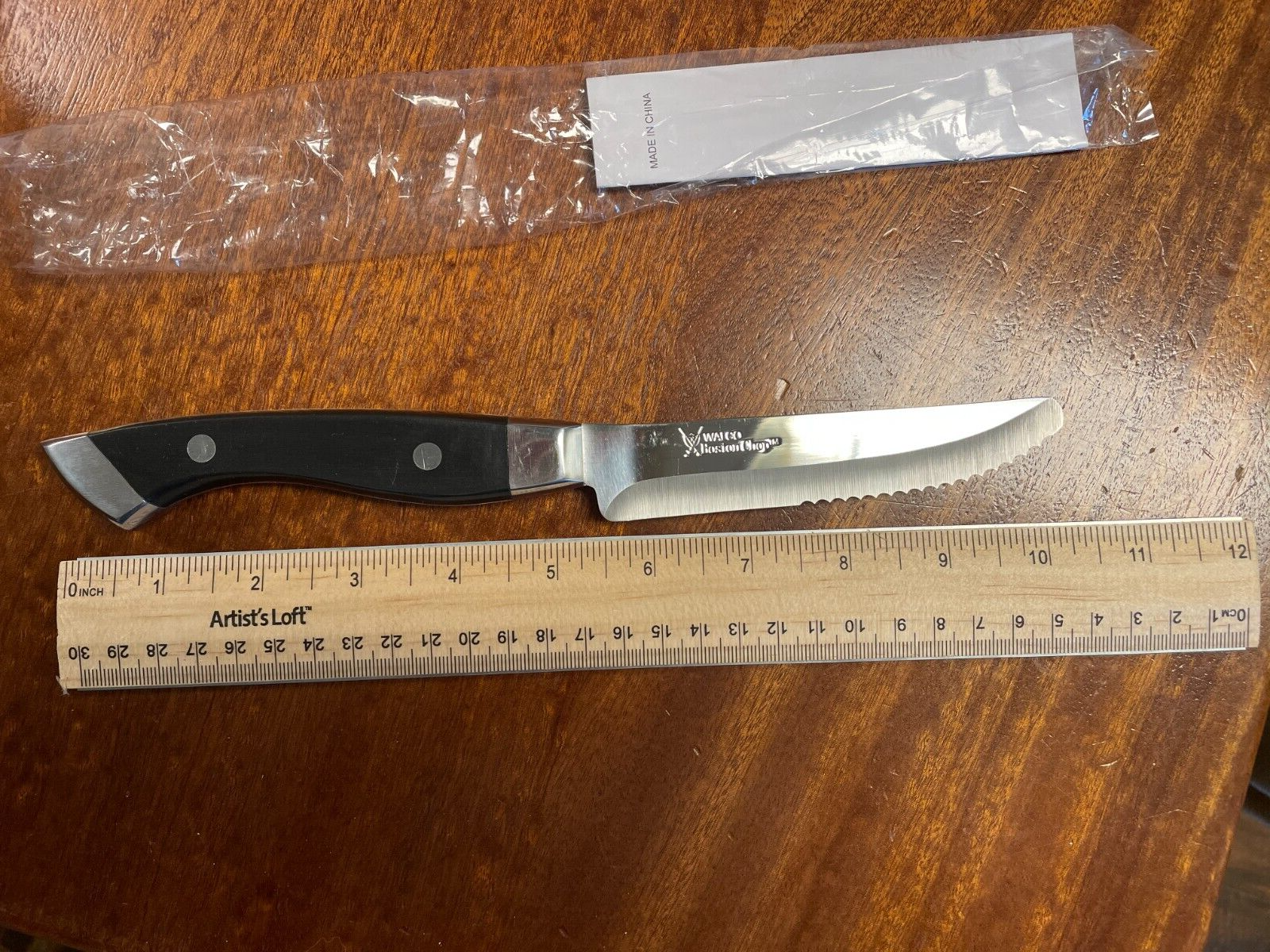 Walco 670527 Jumbo Boston Chop Knife with Black Handle - approx 6 Dozen, (71ea)