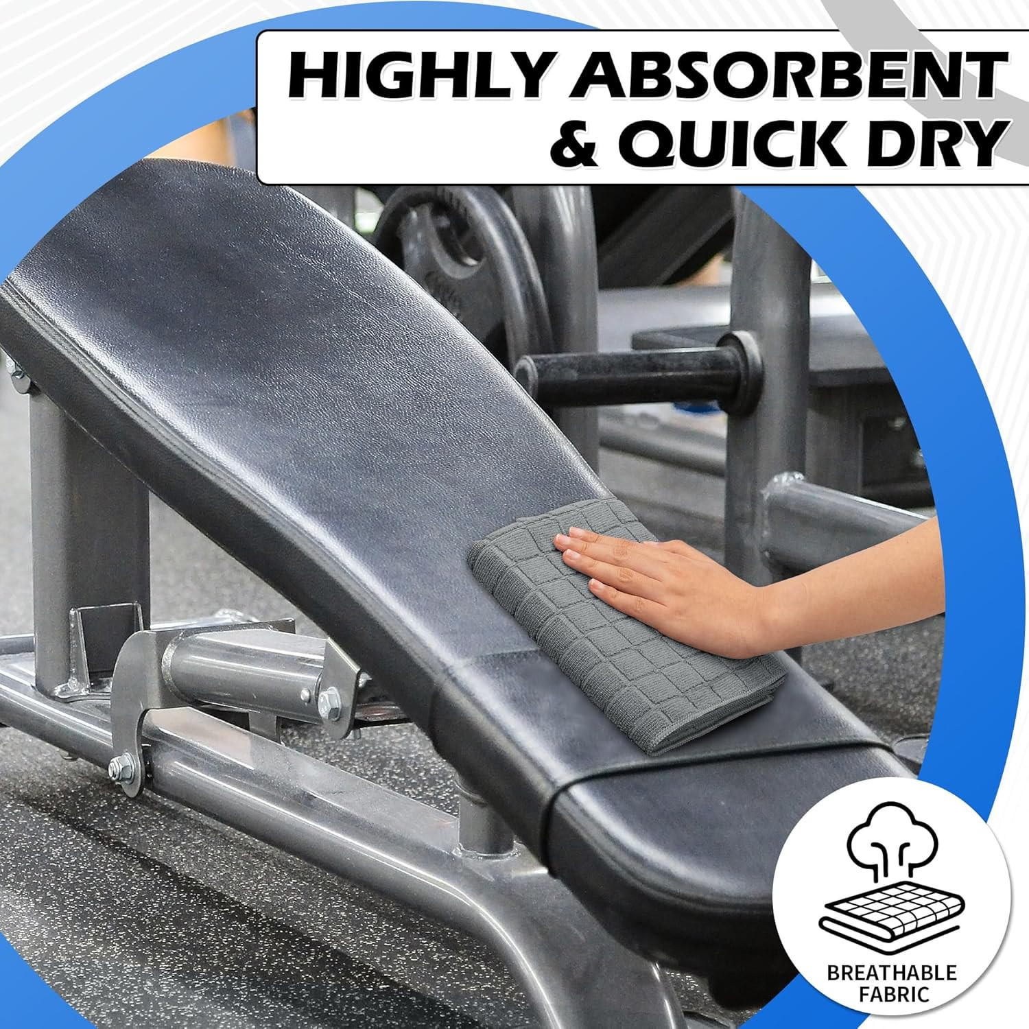 3 Pack Microfiber Gym Towels 16x27 Quick Dry Sweat Hand Towels for Workout & Tra