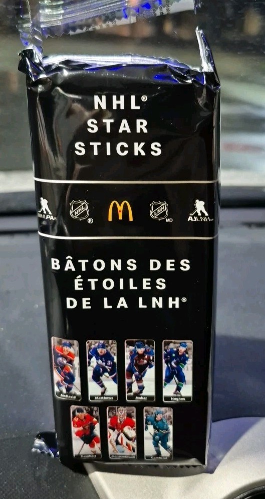 SEALED NHL McDonalds Star Sticks Canada Blind box 2026 McDavid Hughes Celebrini