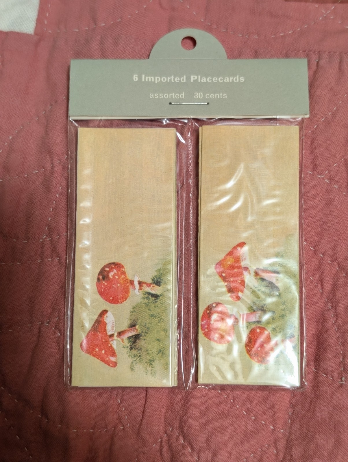 43 Vintage Marcel Schurman Gift Tags Name Tags Mushrooms Birds Butterflies