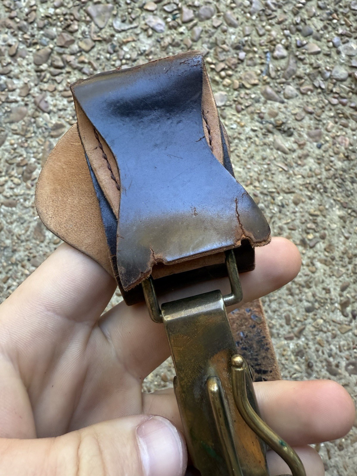 German Military Sword Hanger WW1 WW2 Era Unsure Leather