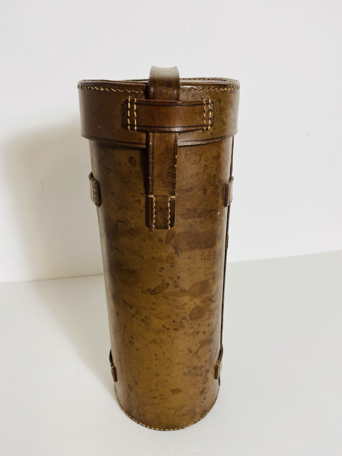 Antique leather scroll case / document tube W & J Milne Edinburgh