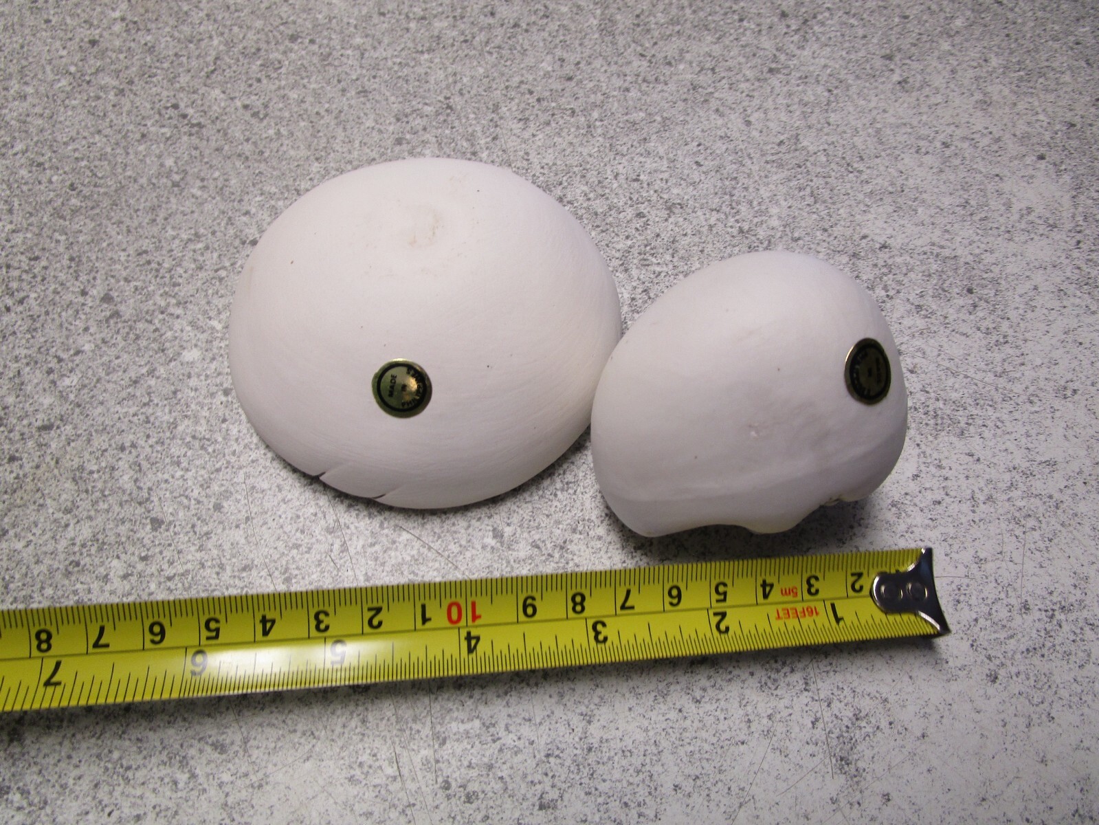 VTG 90s NOS Creepy Face MORTAR PESTLE set head pottery clay craft freaky oddity