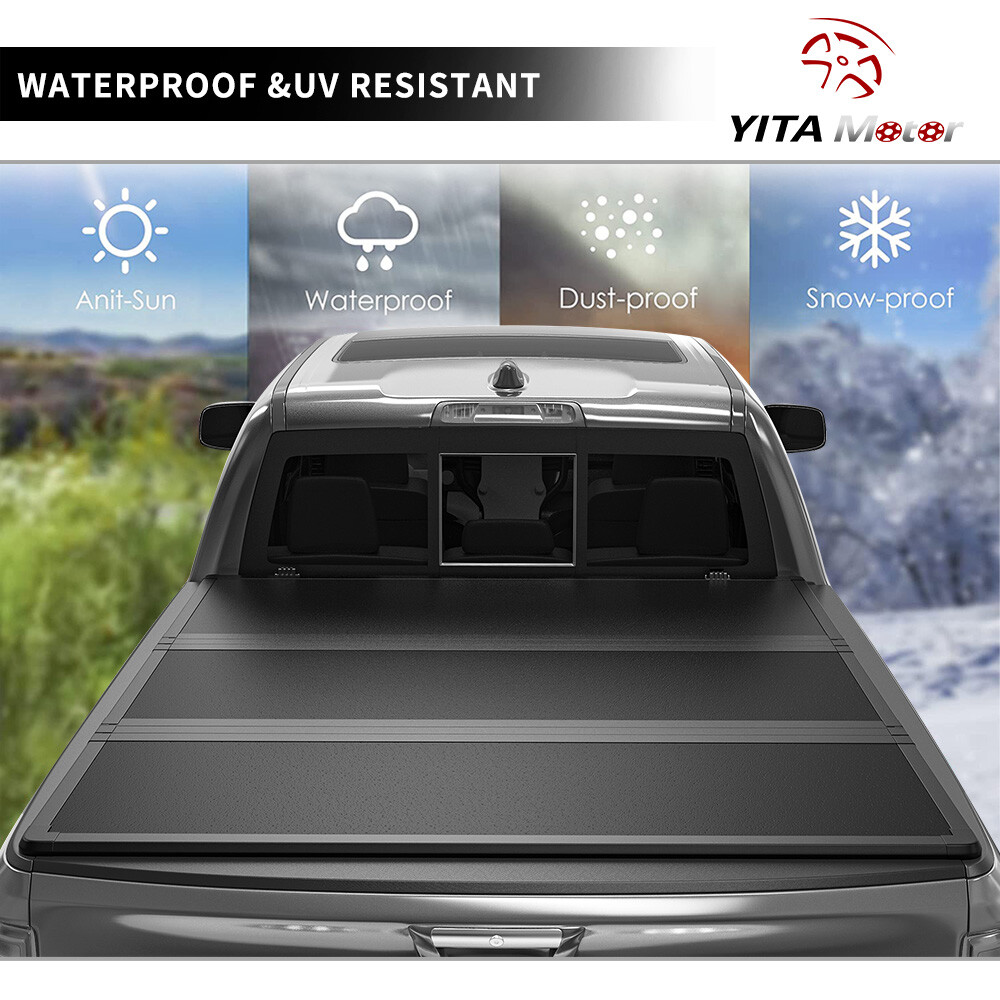 5FT Hard Tri-fold Tonneau Cover For 2017-25 Honda Ridgeline Truck Bed WaterProof