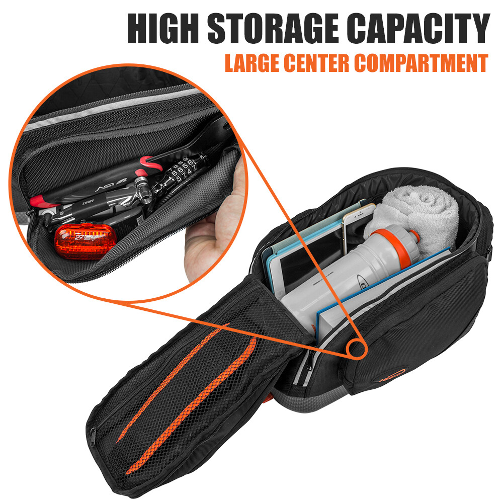 Ibera Bike Trunk Bag + Rear Carrier Combo Seat Post Mounted Rack w/ Commuter Bag