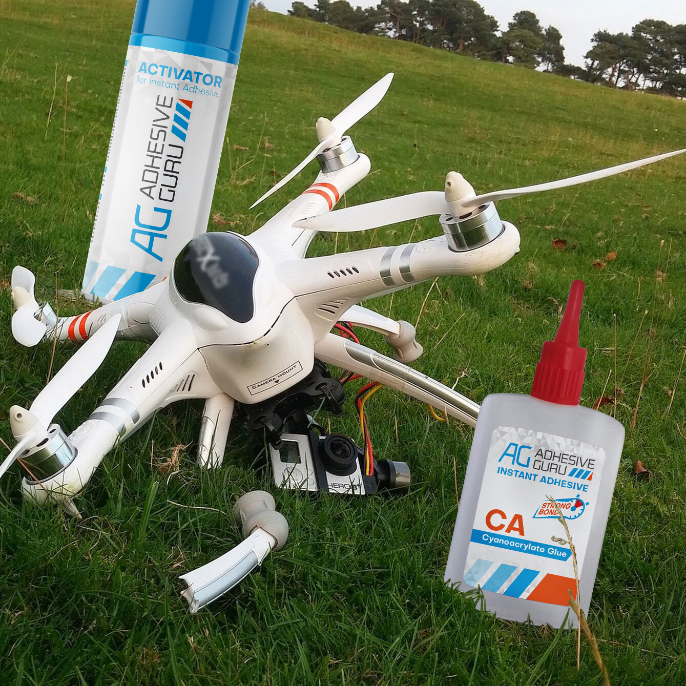 Adhesive Guru Super Ca Glue with Activator (3.5 oz-13.5 fl.oz) 1 Pk