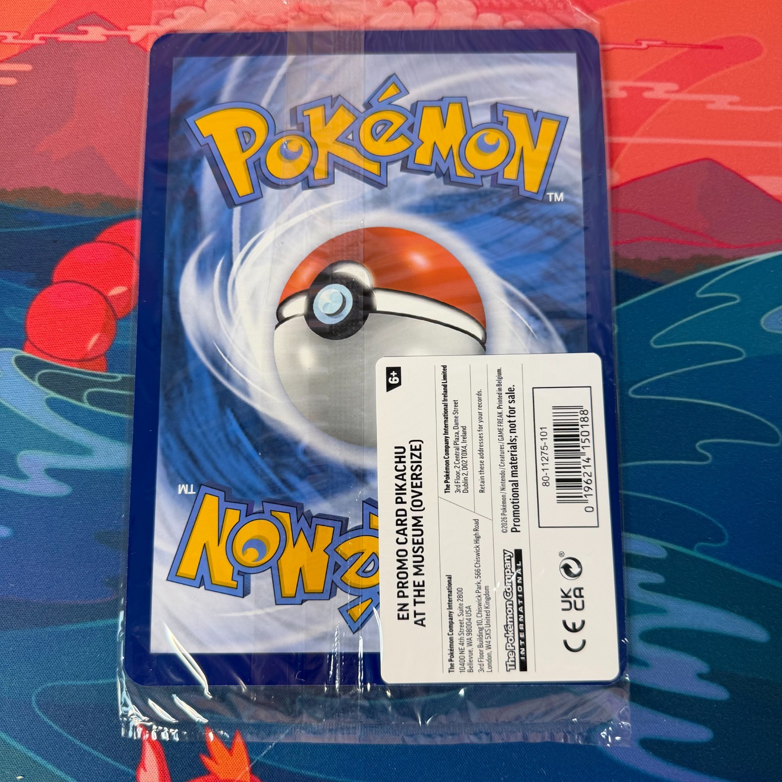 🌍🚚 Pokemon Pikachu at the Natural History Museum Sealed Jumbo Promo SVP