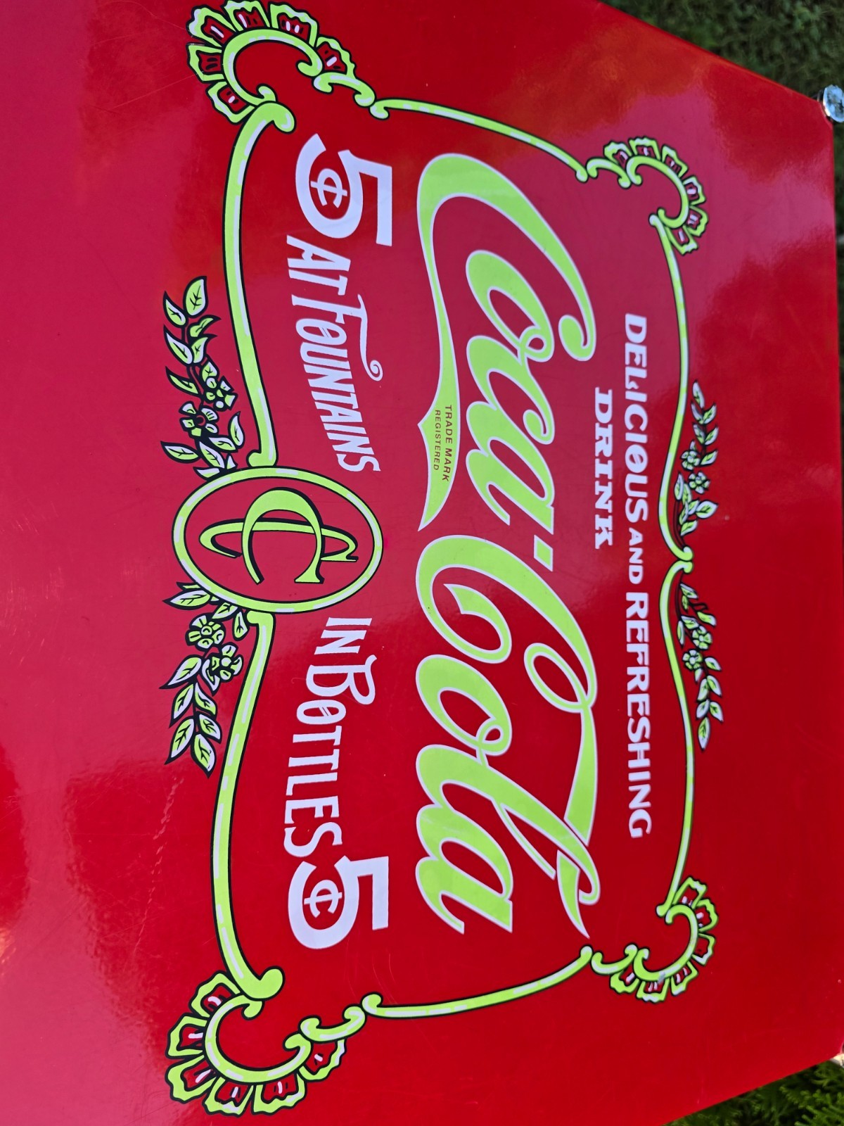 Vintage Metal Display Coca Cola Retro Kitchen Rolling Cart Collectible