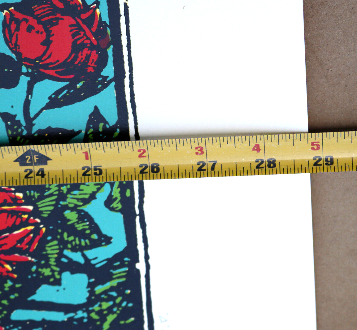 GRATEFUL DEAD SKELETON & ROSES POSTER PRINT ART SIGNED STANLEY MOUSE 29x22"