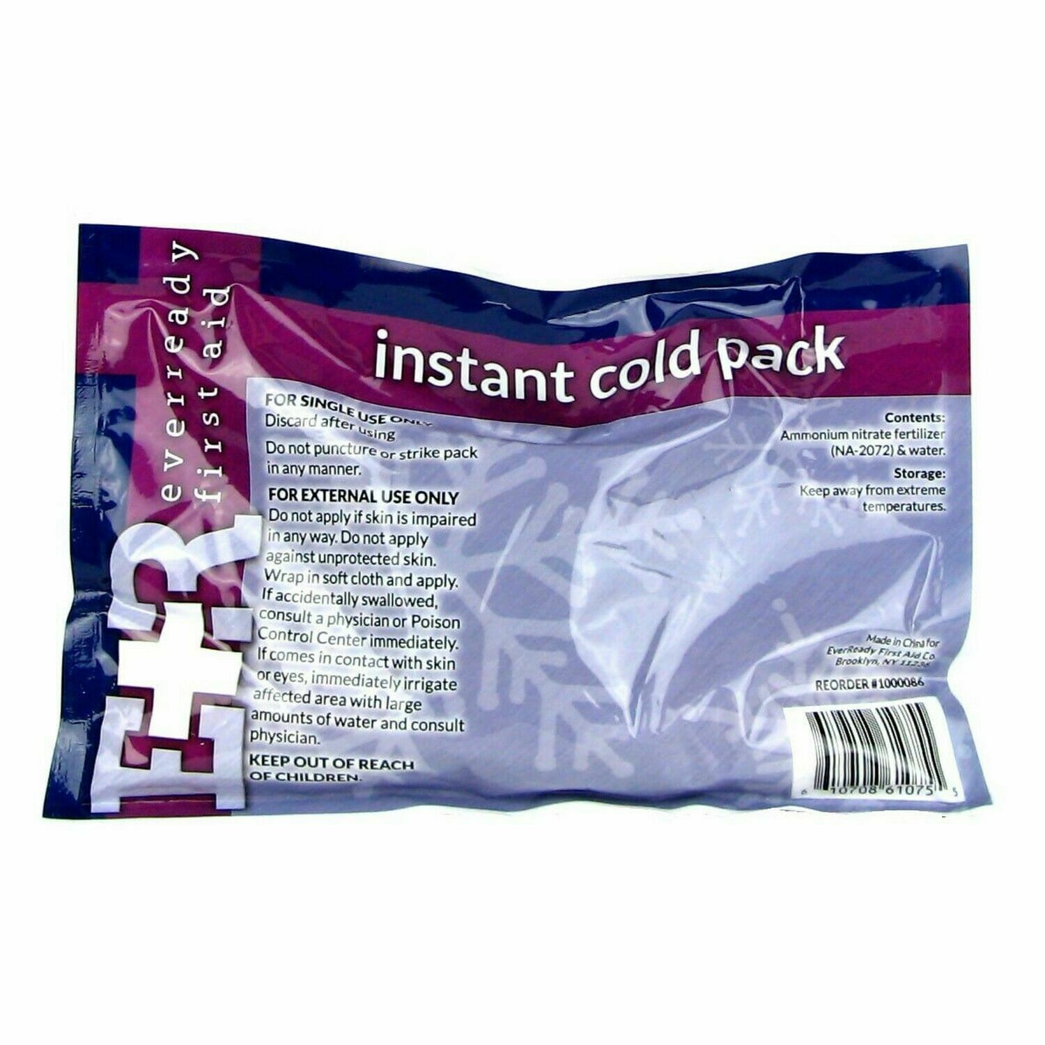 INSTANT COLD COMPRESS ICE PACKS 6"X9" CASE OF 24 Calcium AMMONIA NITRATE BASED
