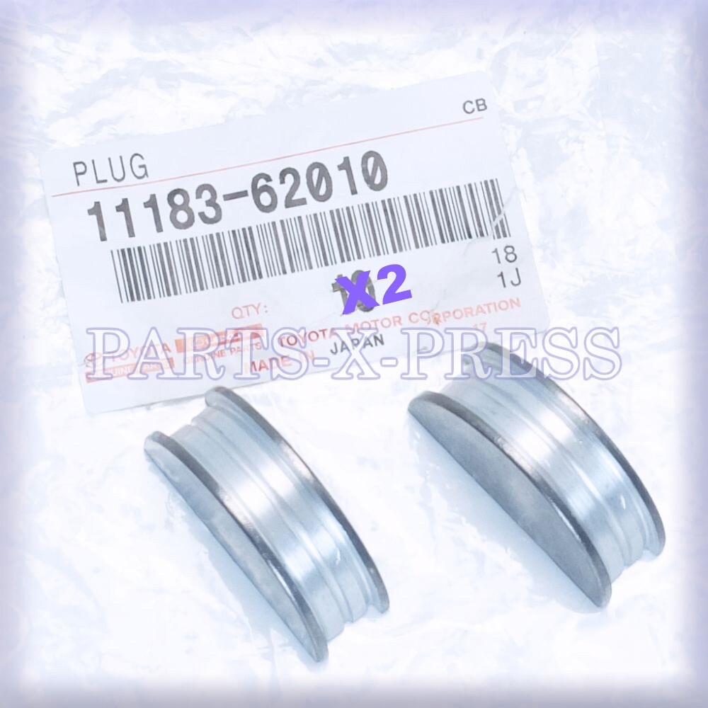 NEW GENUINE OEM TOYOTA LEXUS ENGINE CAMSHAFT SEMICIRCULAR PLUG 11183-62010 2QTY