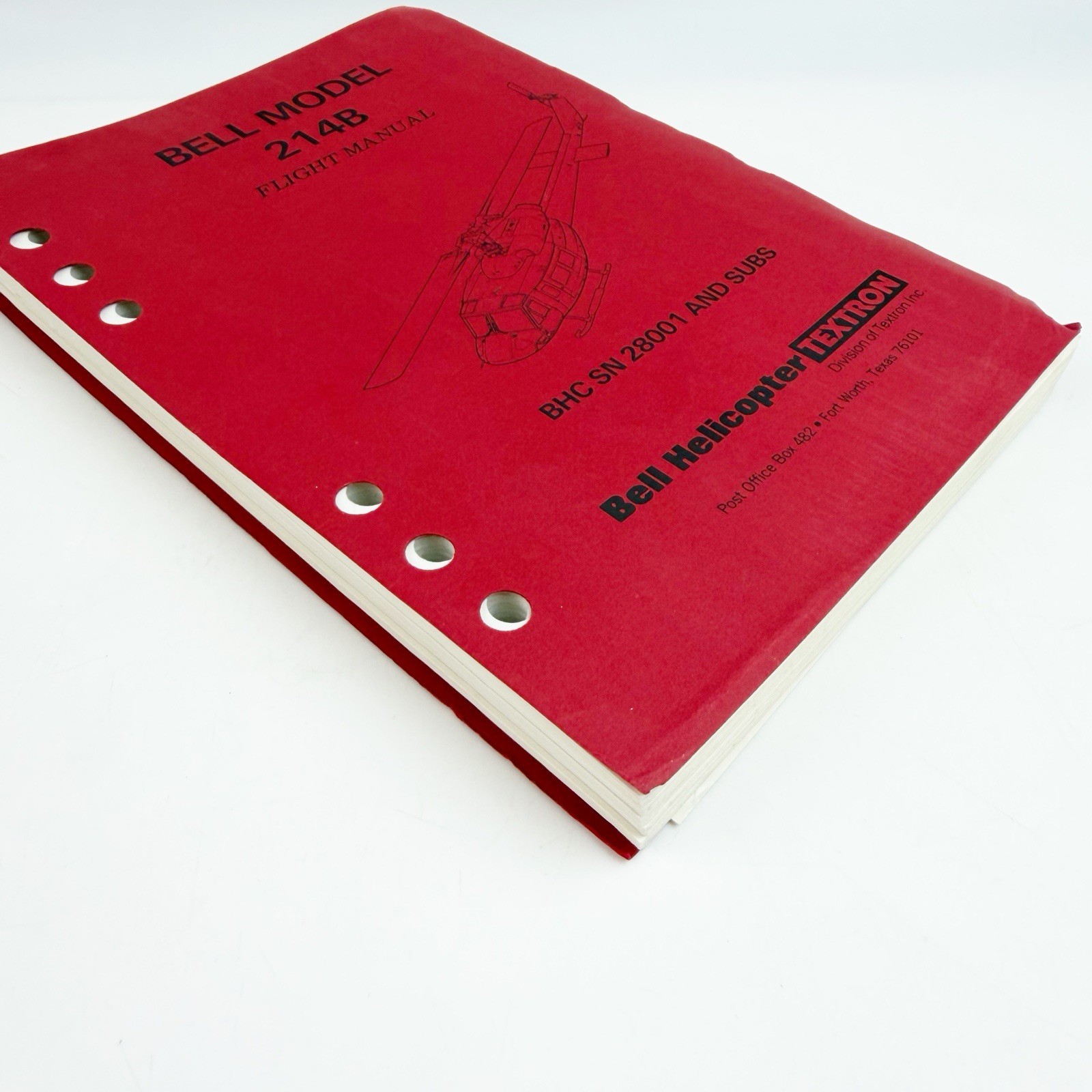 Bell Model 214 B Rotorcraft Flight Manual BHT-214B-FM-1 Jan 27 1976 Helicopter