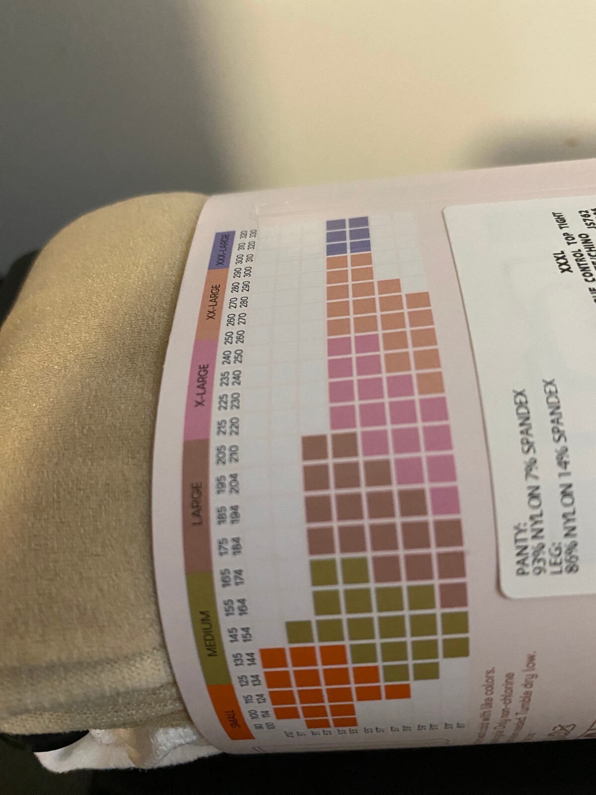 NEW WOMEN'S SIZE XXXL JOYSPUN 2 PACK WHITE /CHINO OPAQUE TIGHTS 60 DENIER