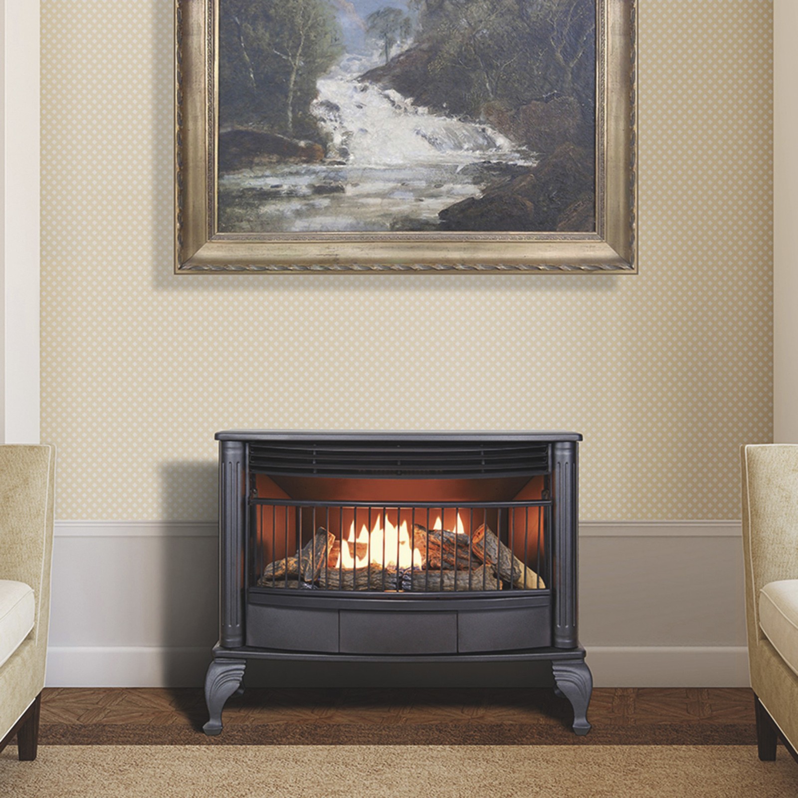 ProCom Vent-Free Dual Fuel Gas Stove, 25,000 BTU, Model# QNSD250T
