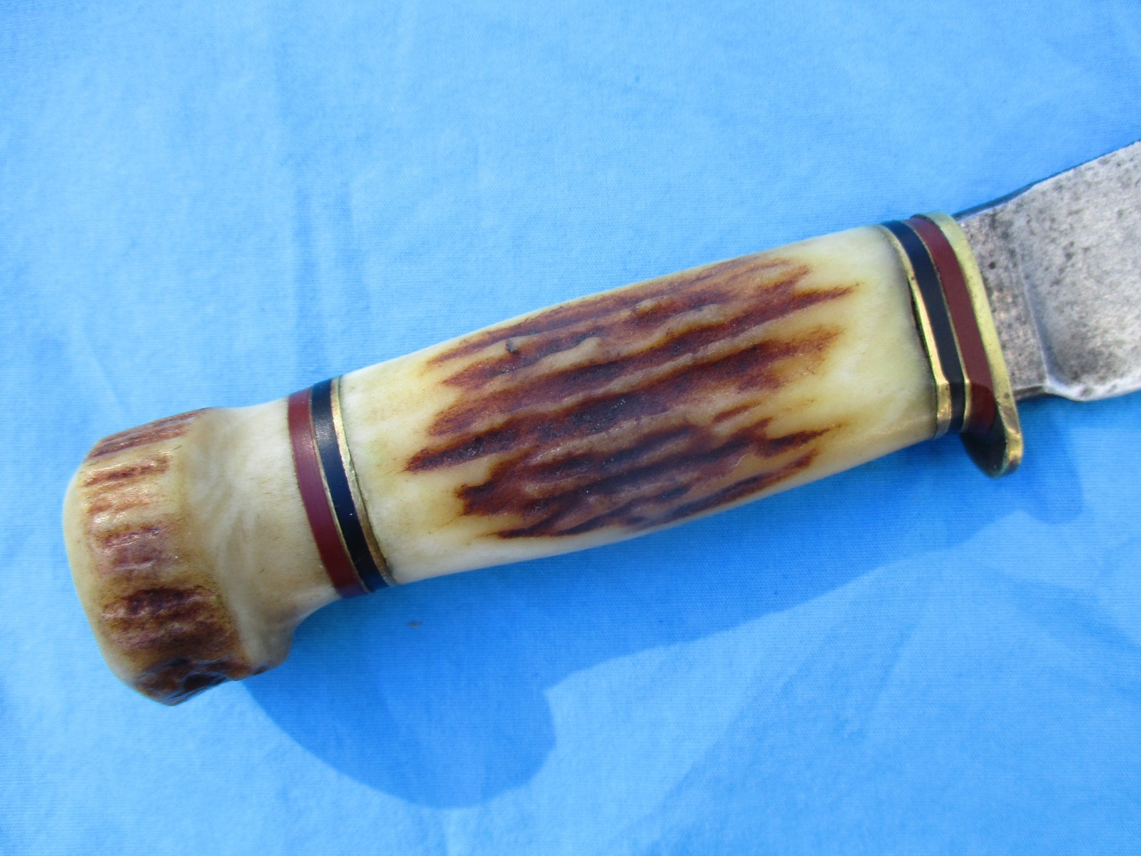 Vintage Marbles Stag Woodcraft Knife (As Is) w/ Aftermarket Sheath