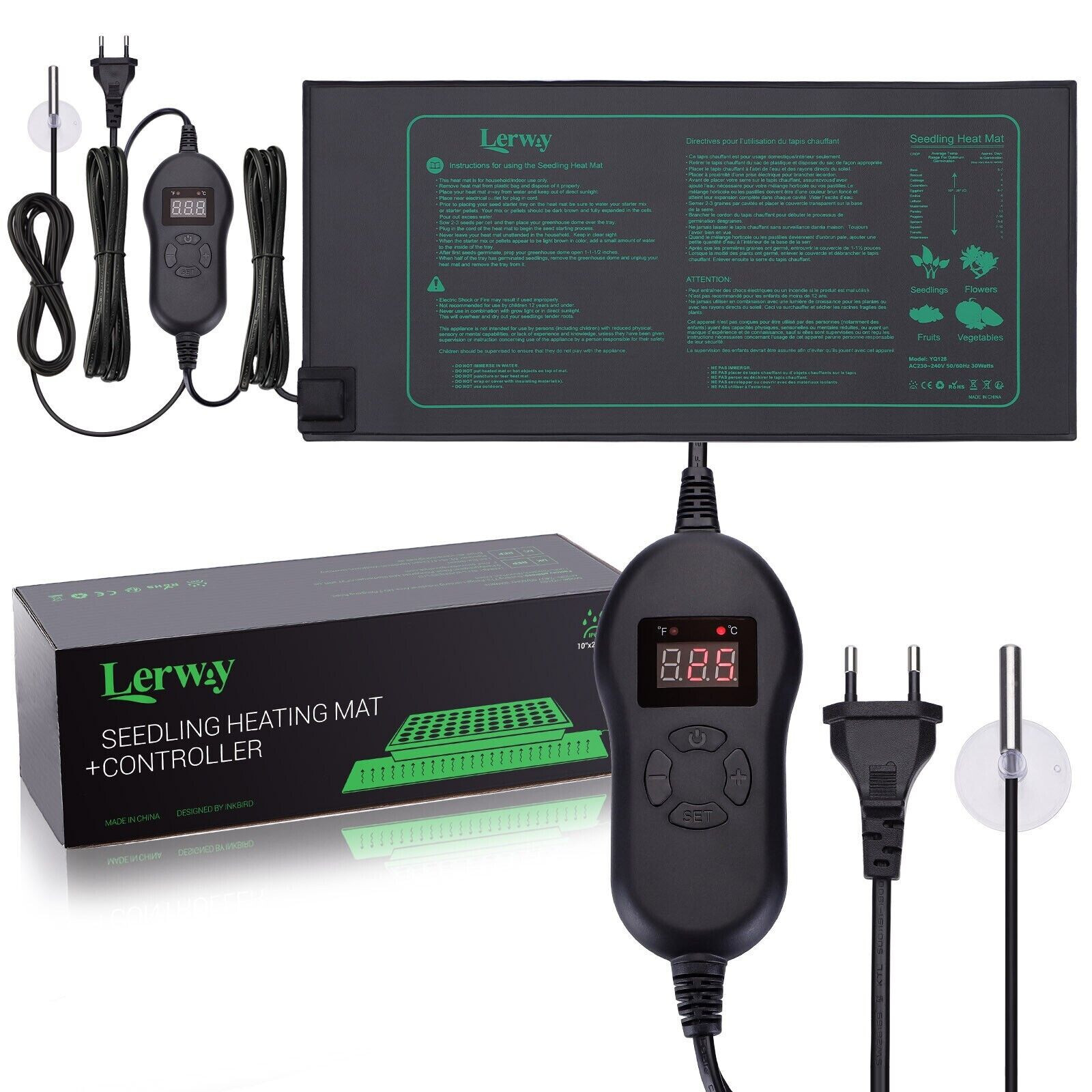 Seedling Mat With Heat Controller Germination MET Certified Plants Heating Pad