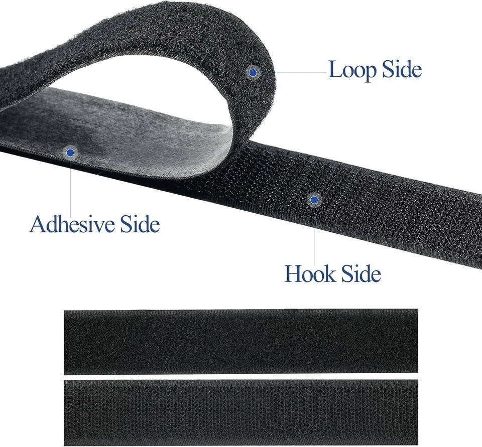 3M Hook and Loop Tape with Adhesive, Heavy Duty Self Sticky Interlocking Tape, S