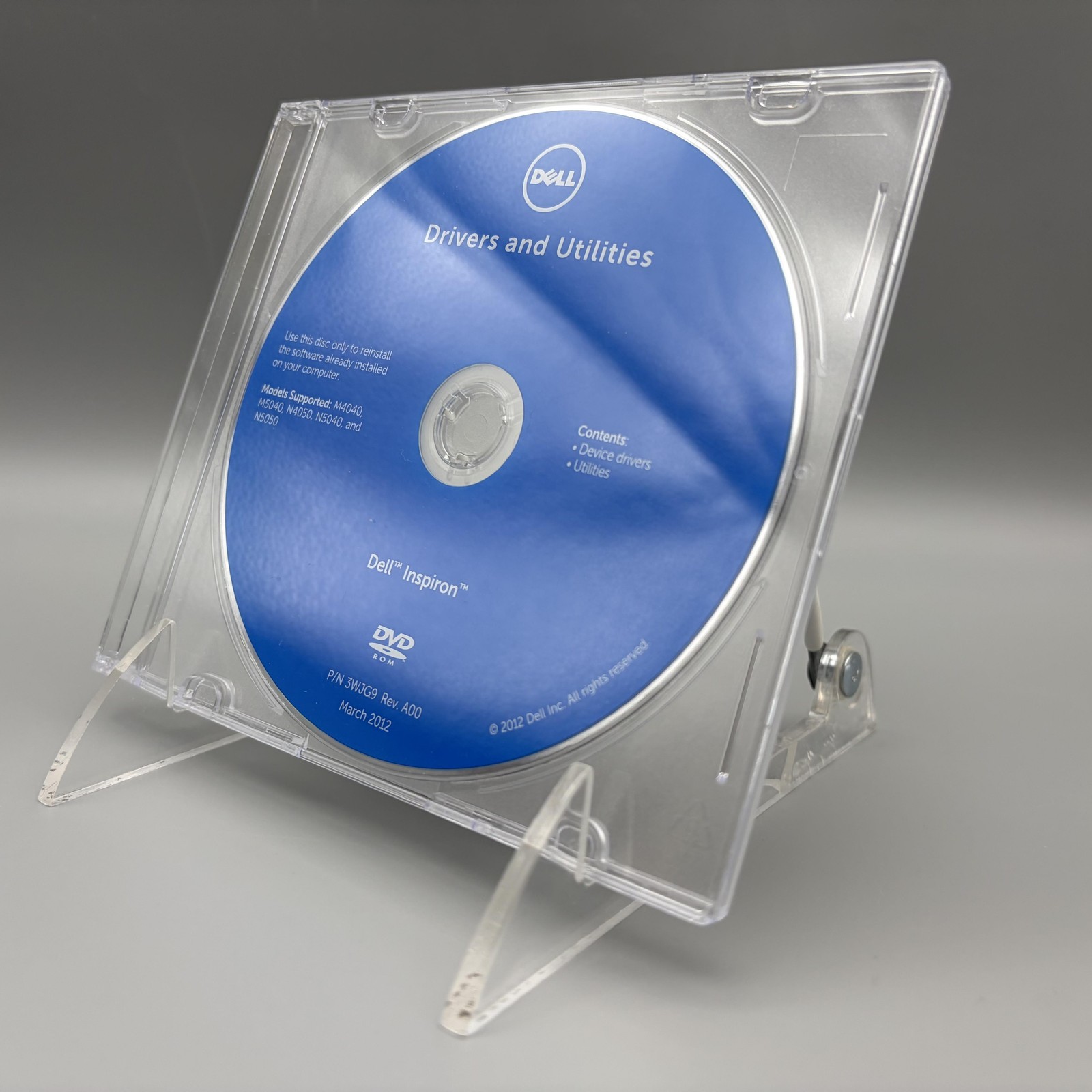 2012 Dell Inspiron Drivers And Utilities DVD 3WJG9 M4040 M5040 N4050 N5040 N5050