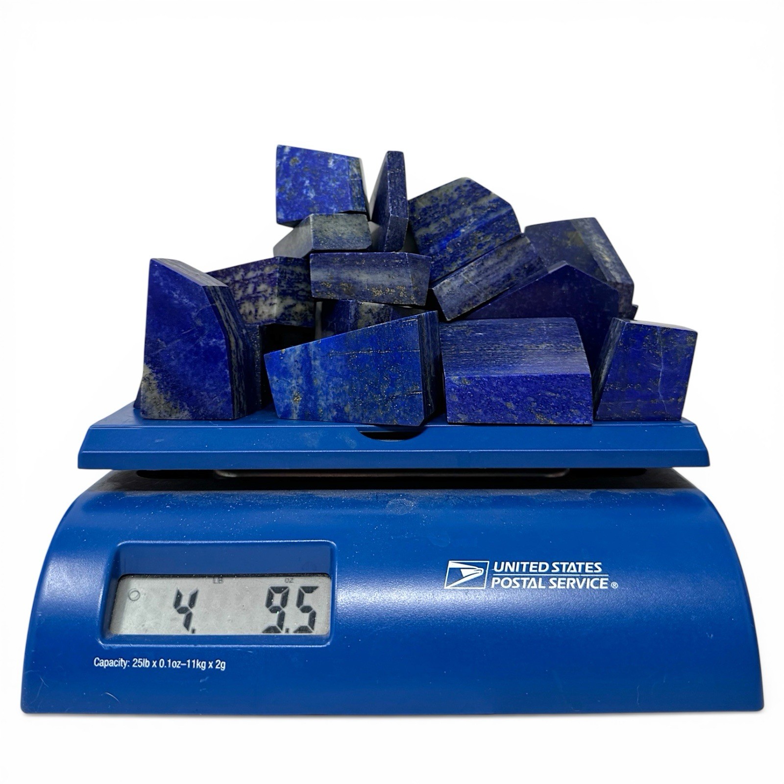 4Lbs Lapis Lazuli Stone Lapidary Wholesale Lot Of 21pcs