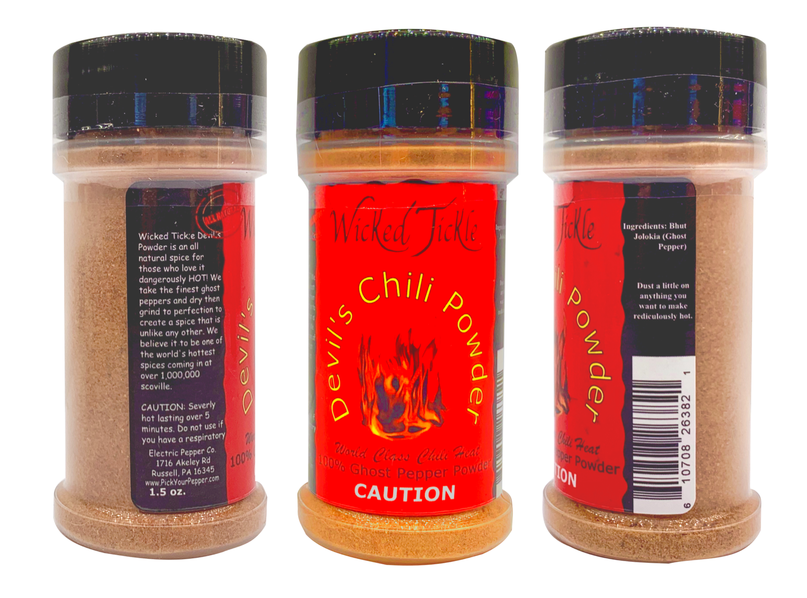Ghost Pepper Powder Dried Chili Spice Devil's Chili Wicked Tickle Hot Seasoning