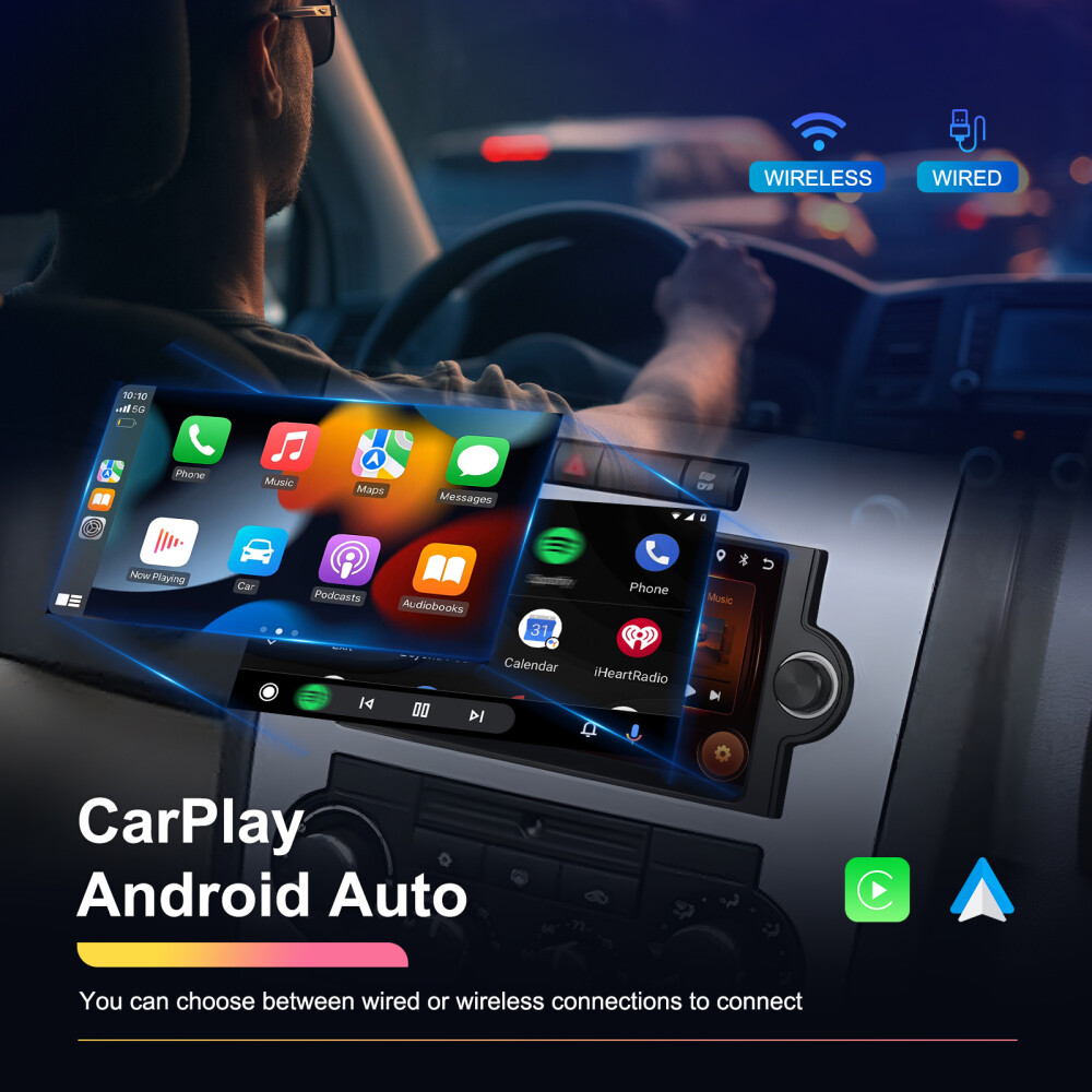 For 2006 2007 2008 DODGE RAM 1500 2500 3500 CarPlay Android 13 Radio GPS SWC