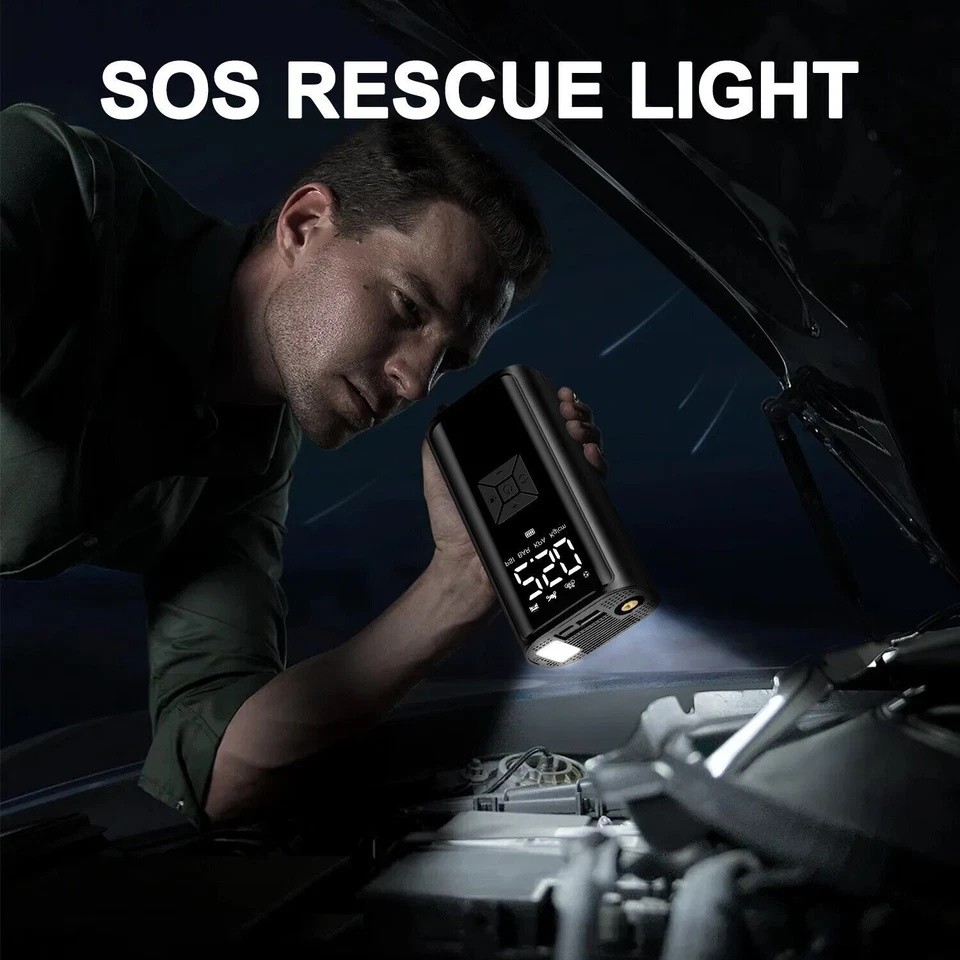 150 PSI Air Compressor Tire Inflator Fits Car Moto Bike Tires Air Pump Cordless